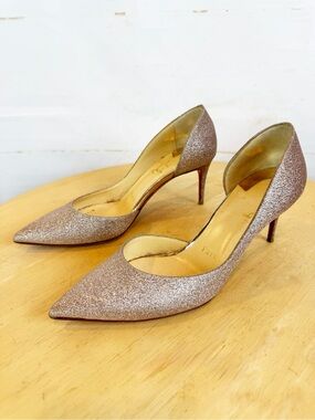 Christian Louboutin | Rose Gold Shimmer Glitter Heel, EU 36.5